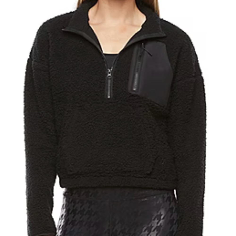 Version Women’s Long Sleeve pullover sweater collar neck, Black, Size Medium